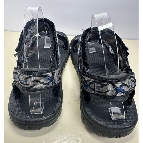 Teva Mens Sport Sandals Size 9 Black Gray Blue Pattern Adjustable Strap Rafting - Picture 4 of 7